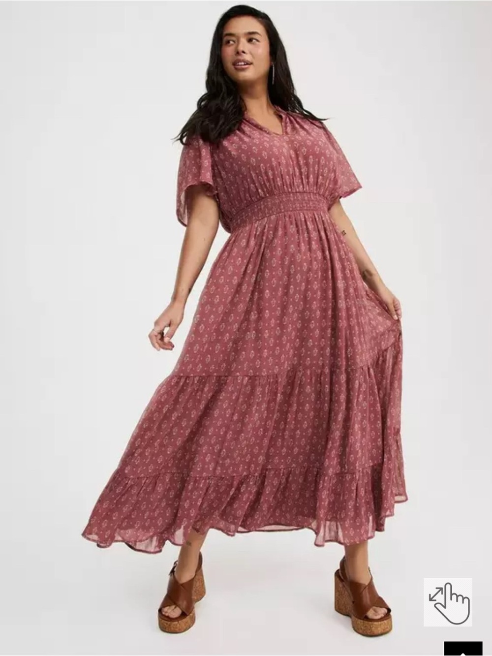 Torrid Ruffle Neckline Maxi
Dress sz 3